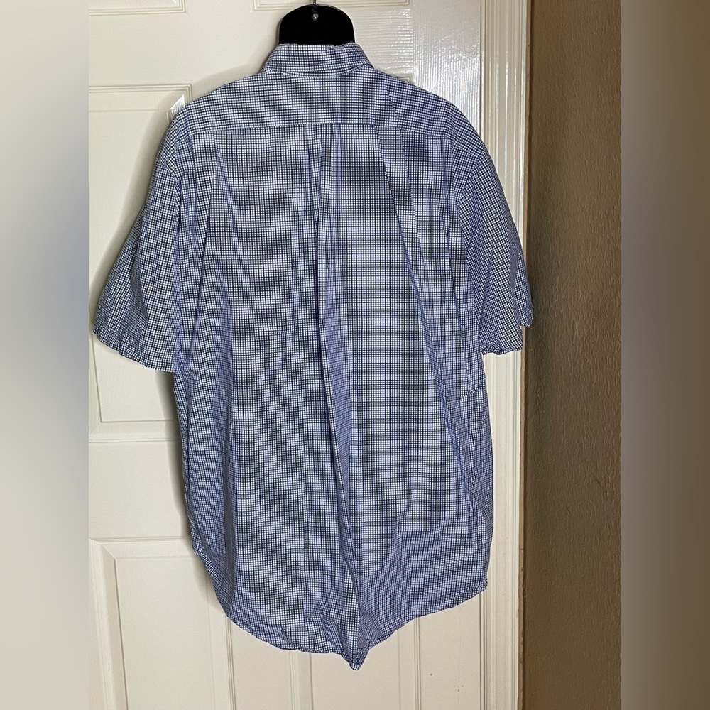 Polo Ralph Lauren Men's Check Blue Shirt, Size 2XLT- Blue​​​​​​​​​​​​​​​ - Picture 6 of 15